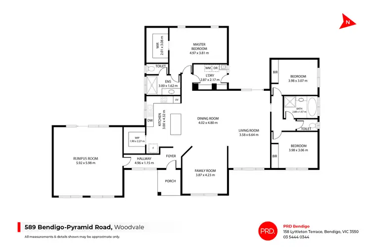 Floorplan of Homely house listing, 589 Bendigo-Pyramid Road, Woodvale VIC 3556