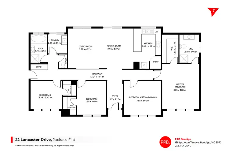 Floorplan of Homely house listing, 22 Lancaster Drive, Jackass Flat VIC 3556