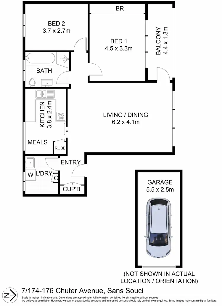 Floorplan of Homely apartment listing, 7/174-176 Chuter Avenue, Sans Souci NSW 2219