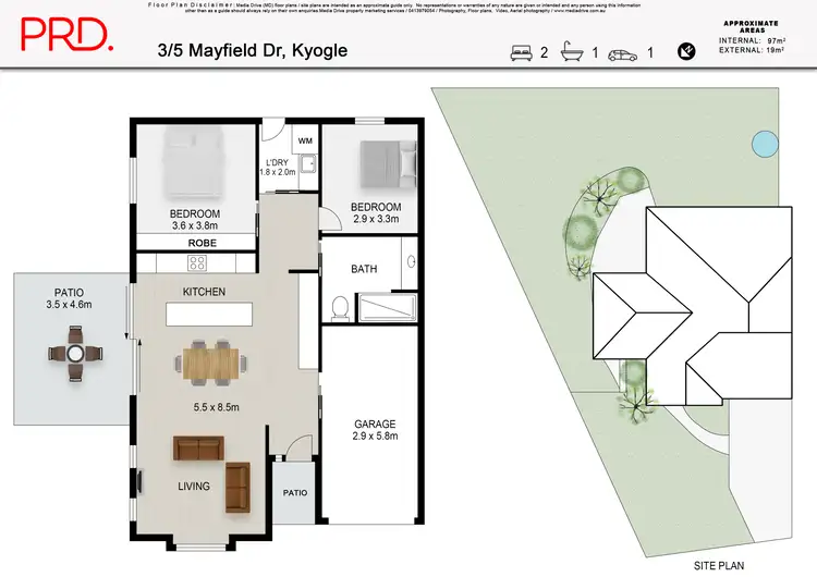 Floorplan of Homely unit listing, 3/5 Mayfield Drive, Kyogle NSW 2474