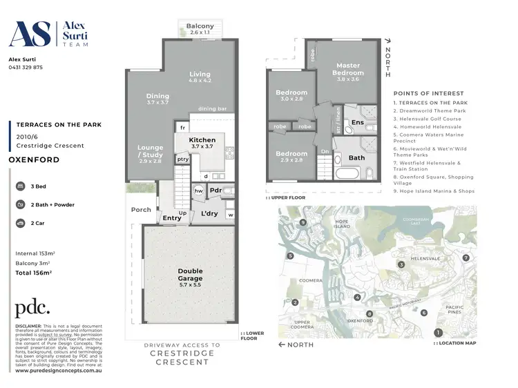 Floorplan of Homely townhouse listing, 2010/6 Crestridge Crescent, Oxenford QLD 4210