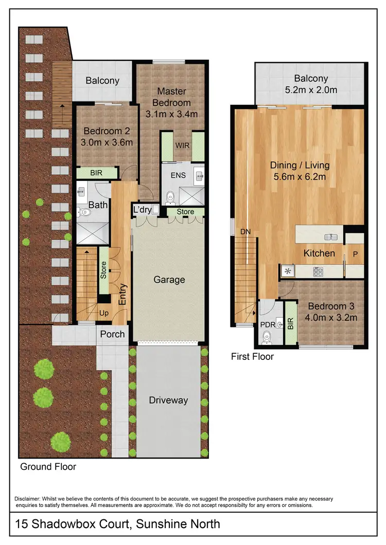 Floorplan of Homely townhouse listing, 15 Shadowbox Court, Sunshine North VIC 3020