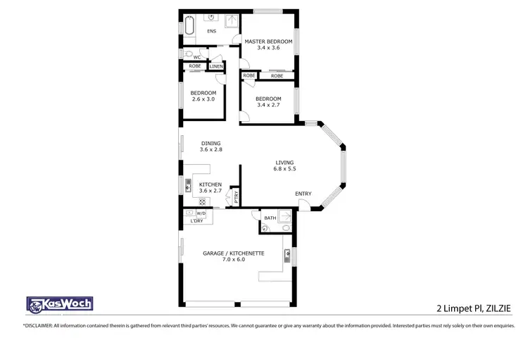 Floorplan of Homely house listing, 2 Limpet Place, Zilzie QLD 4710