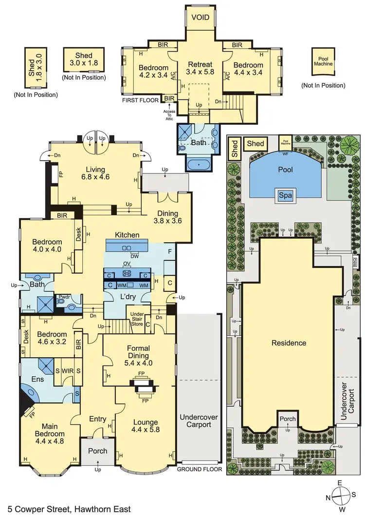 Floorplan of Homely house listing, 5 Cowper Street, Hawthorn East VIC 3123