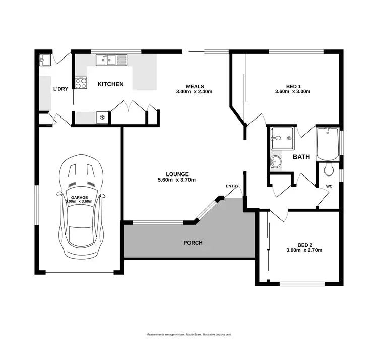 Floorplan of Homely unit listing, 2/32 Lawson Street, West Wodonga VIC 3690