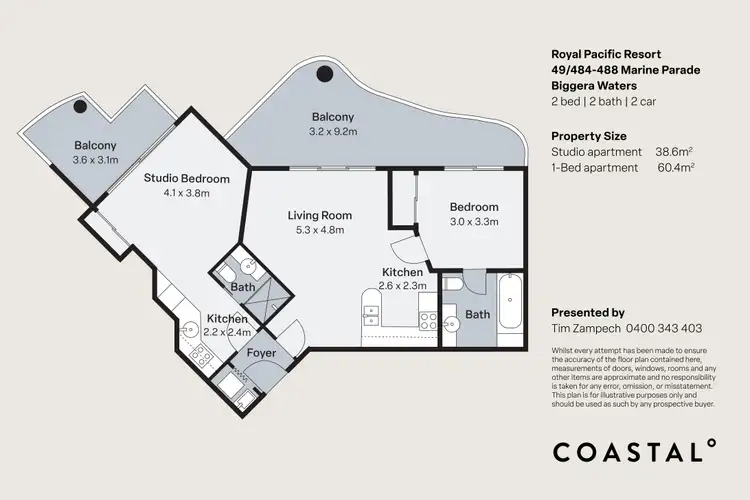 Floorplan of Homely apartment listing, 49/484-488 Marine Parade, Biggera Waters QLD 4216