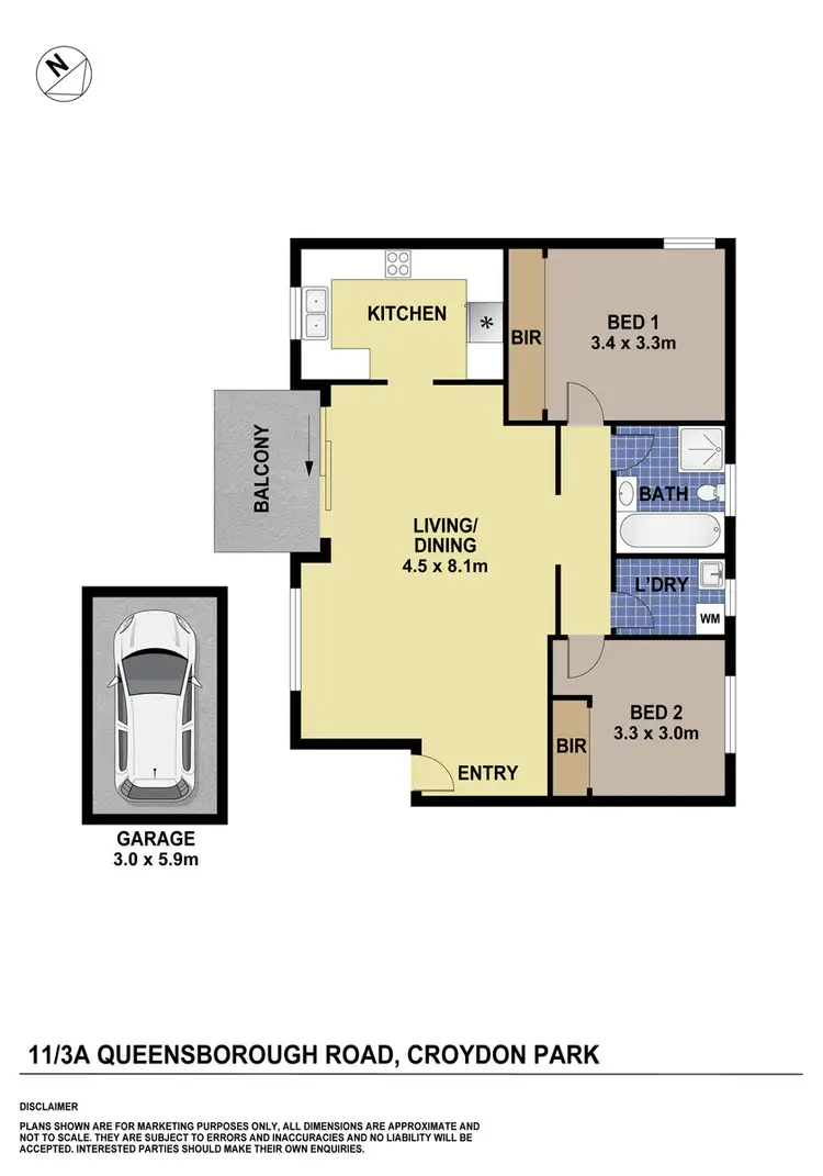 Floorplan of Homely apartment listing, 11/3A Queensborough Road, Croydon Park NSW 2133