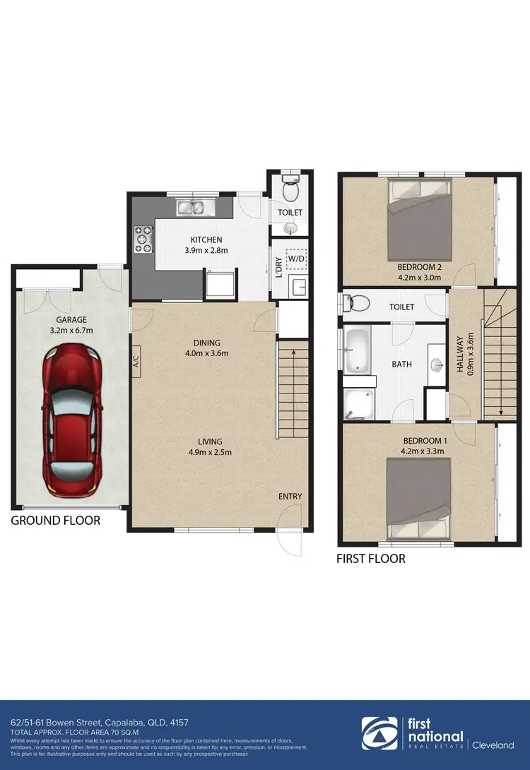Floorplan of Homely townhouse listing, 62/51-61 Bowen Street, Capalaba QLD 4157