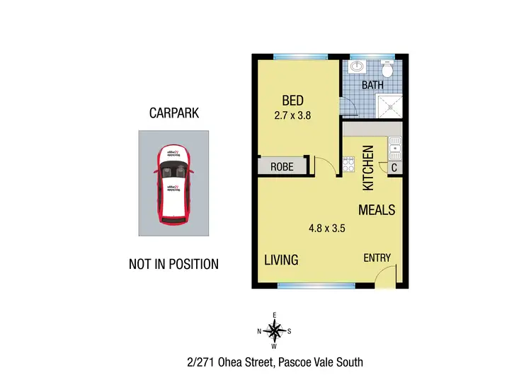 Floorplan of Homely apartment listing, 2/271 Ohea Street, Pascoe Vale South VIC 3044
