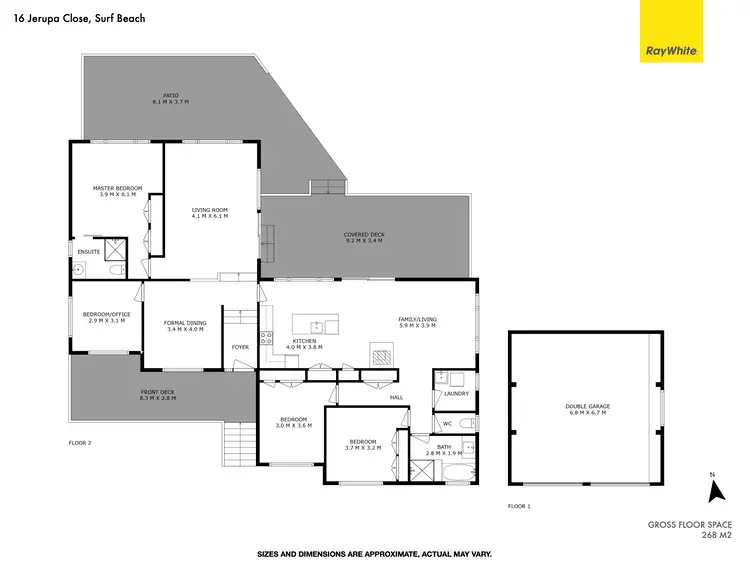 Floorplan of Homely house listing, 16 Jerupa Close, Surf Beach NSW 2536