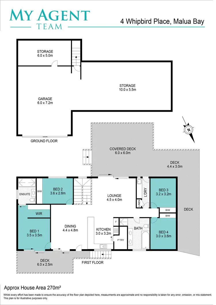 Floorplan of Homely house listing, 4 Whipbird Place, Malua Bay NSW 2536