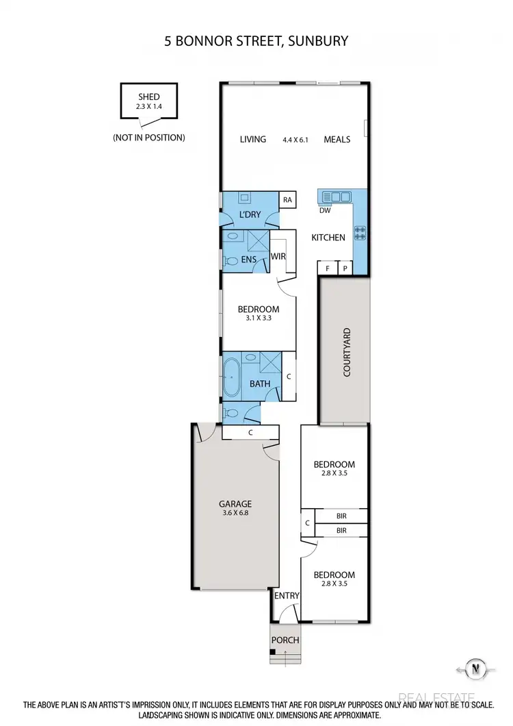 Floorplan of Homely house listing, 5 Bonnor Street, Sunbury VIC 3429