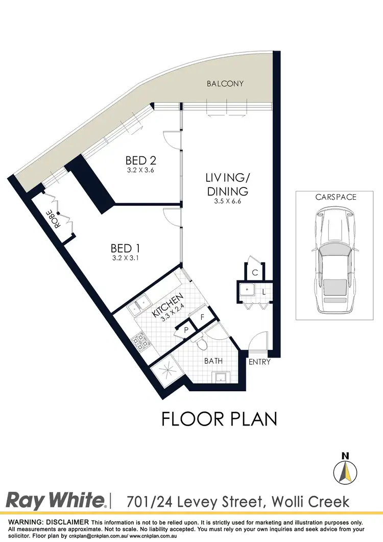 Floorplan of Homely house listing, 1001/24 Levey Street, Wolli Creek NSW 2205
