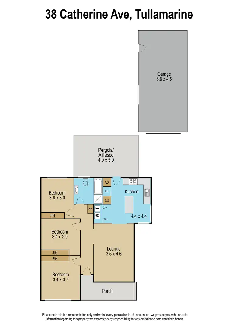 Floorplan of Homely house listing, 38 Catherine Avenue, Tullamarine VIC 3043
