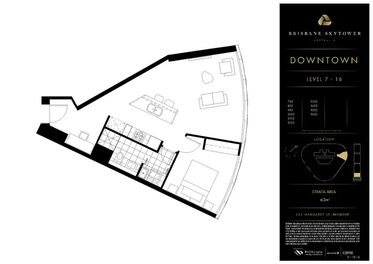 Floorplan of Homely apartment listing, 1512/222 Margaret Street, Brisbane City QLD 4000