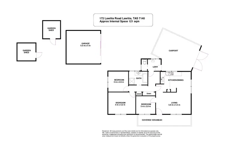 Floorplan of Homely house listing, 172 Lawitta Road, Lawitta TAS 7140