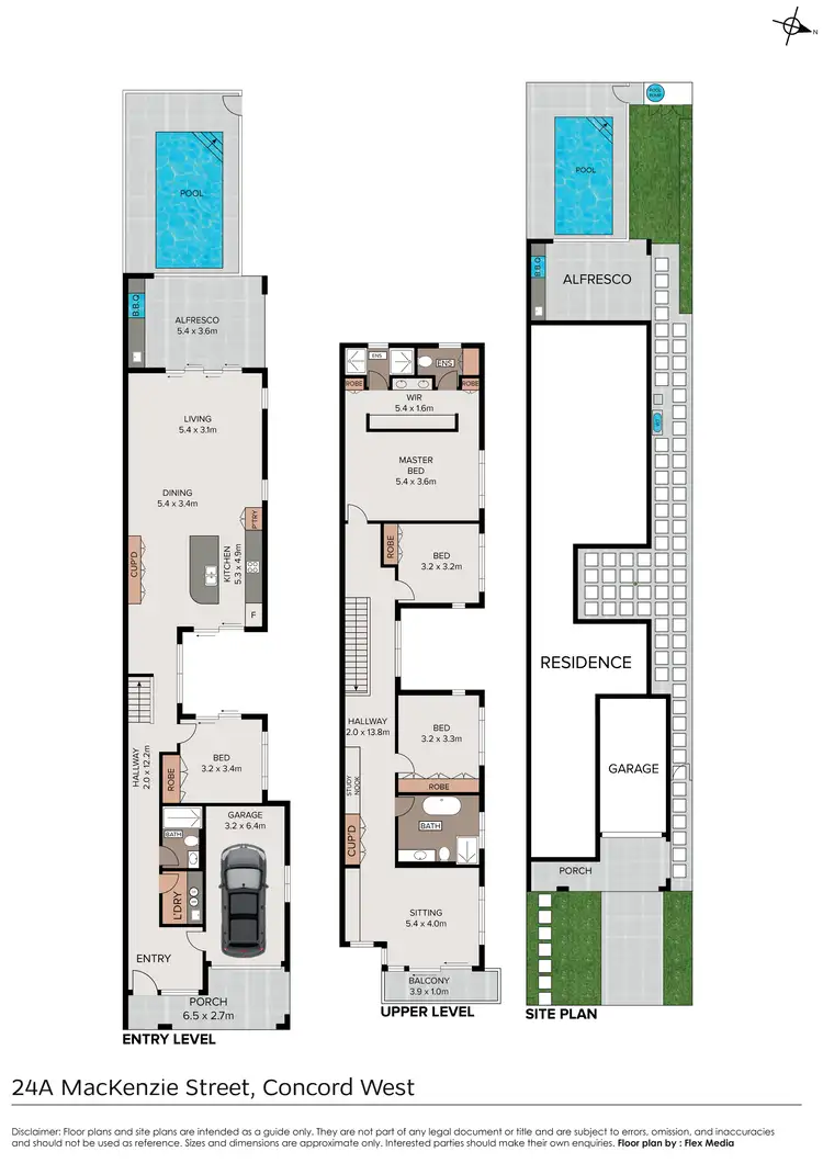 Floorplan of Homely semi-detached listing, 24A Mackenzie Street, Concord West NSW 2138