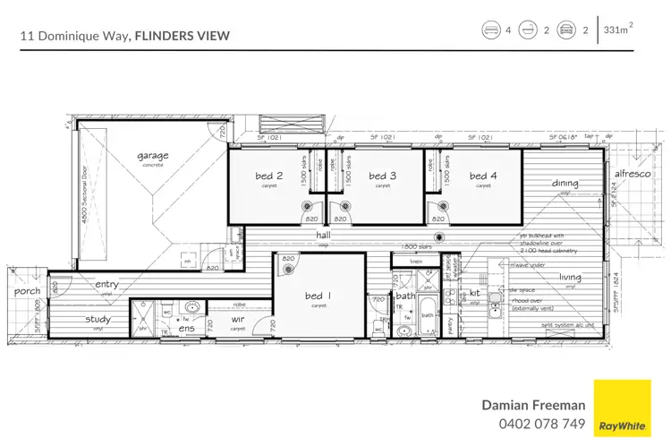 Floorplan of Homely house listing, 11 Dominique Way, Flinders View QLD 4305