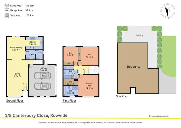 Floorplan of Homely townhouse listing, 1/8 Canterbury Close, Rowville VIC 3178