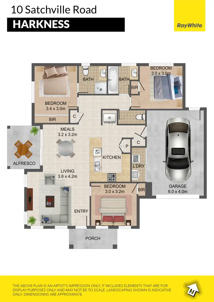 Floorplan of Homely house listing, 10 Satchville Road, Harkness VIC 3337