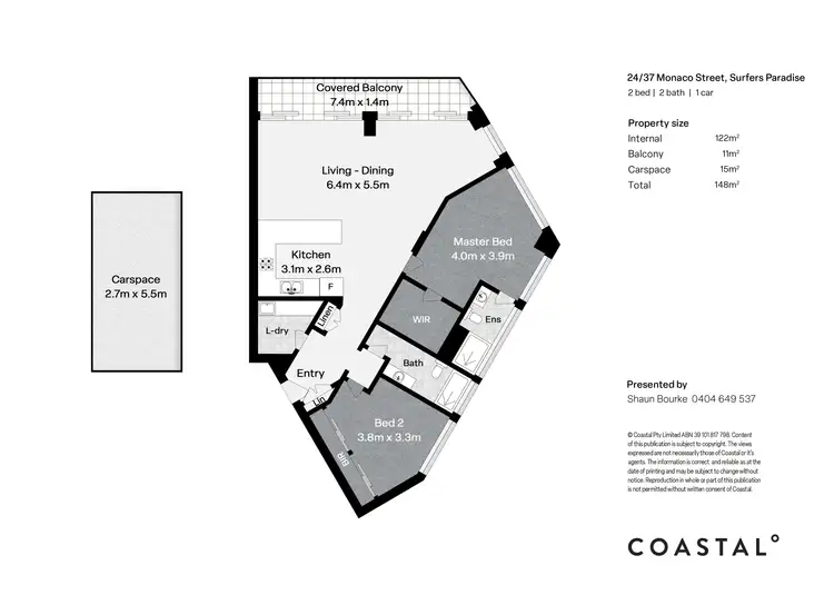Floorplan of Homely apartment listing, 24/37 Monaco Street, Surfers Paradise QLD 4217