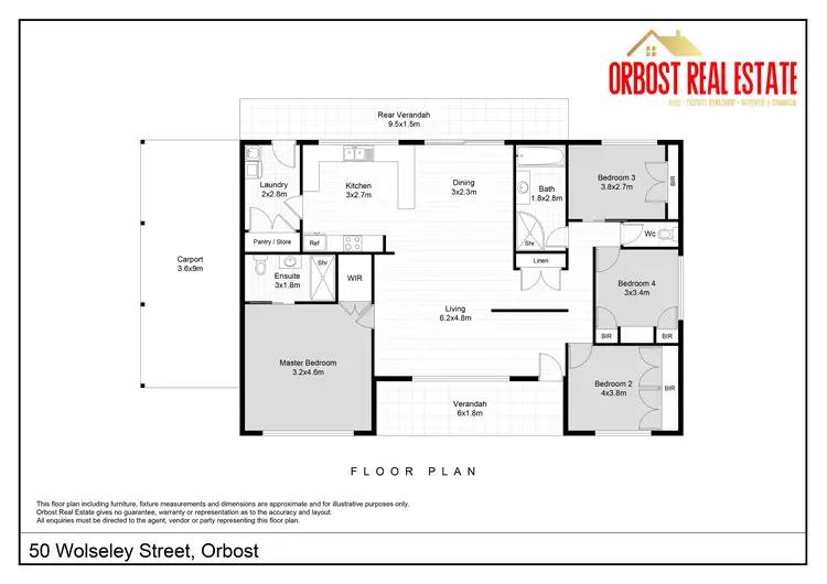 Floorplan of Homely house listing, 50 Wolseley Street, Orbost VIC 3888