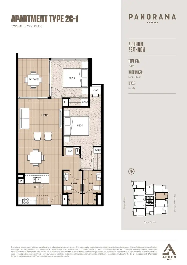 Floorplan of Homely apartment listing, 809/37 Mayne Road, Bowen Hills QLD 4006
