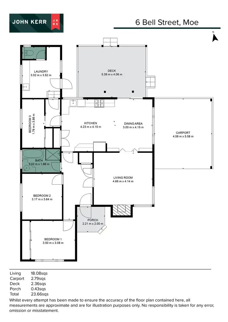 Floorplan of Homely house listing, 6 Bell Street, Moe VIC 3825