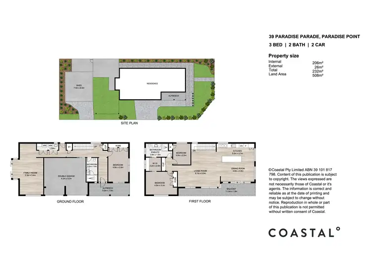 Floorplan of Homely house listing, 39 Paradise Parade, Paradise Point QLD 4216