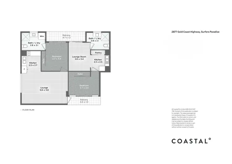 Floorplan of Homely apartment listing, 41/2877 Gold Coast Highway, Surfers Paradise QLD 4217