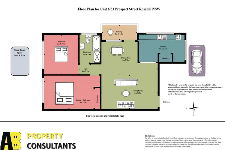 Floorplan of Homely unit listing, 6/53 Prospect Street, Rosehill NSW 2142