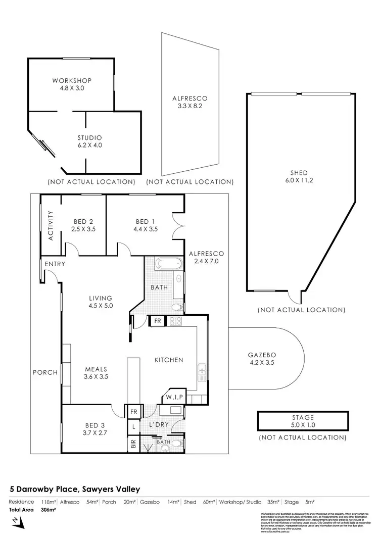 Floorplan of Homely house listing, 5 Darrowby Place, Sawyers Valley WA 6074