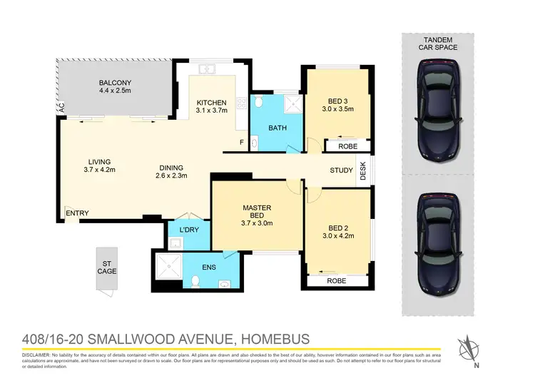 Floorplan of Homely apartment listing, 408/16-20 Smallwood Avenue, Homebush NSW 2140