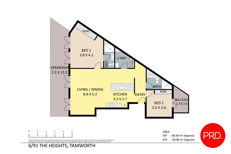 Floorplan of Homely unit listing, 6/91 The Heights, Tamworth NSW 2340