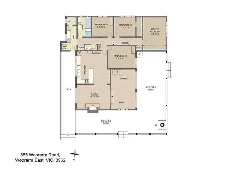 Floorplan of Homely rural property listing, 885 Woorarra Rd, Woorarra East VIC 3962