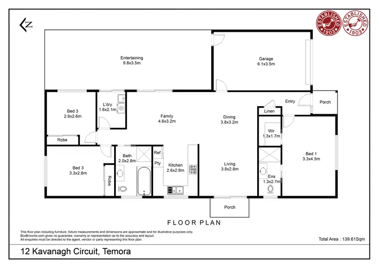 Floorplan of Homely house listing, 12 Kavanagh Circuit, Temora NSW 2666