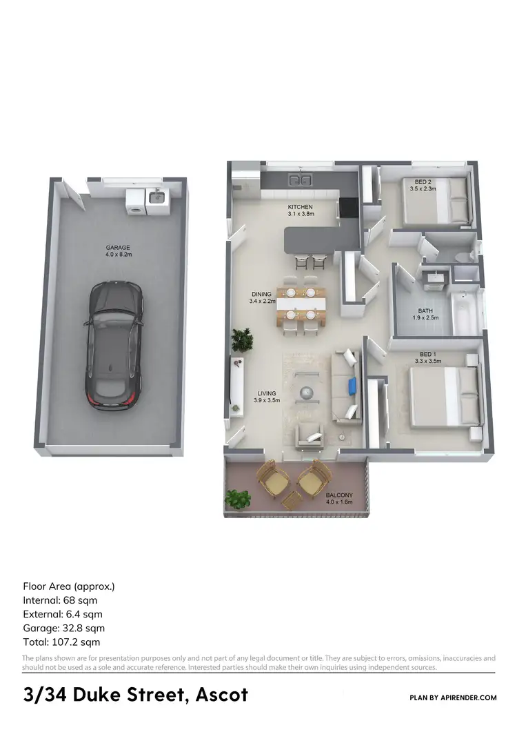Floorplan of Homely unit listing, 3/34 Duke Street, Ascot QLD 4007