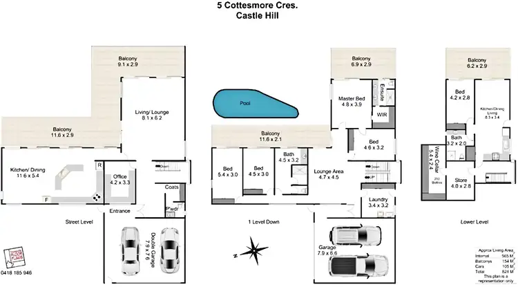 Floorplan of Homely house listing, 5 Cottesmore Crescent, Castle Hill QLD 4810