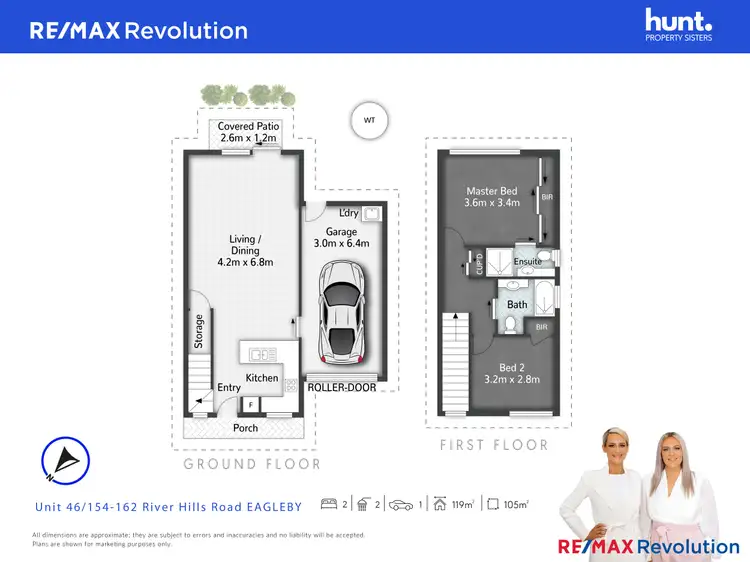 Floorplan of Homely townhouse listing, 46/154 River Hills Road, Eagleby QLD 4207