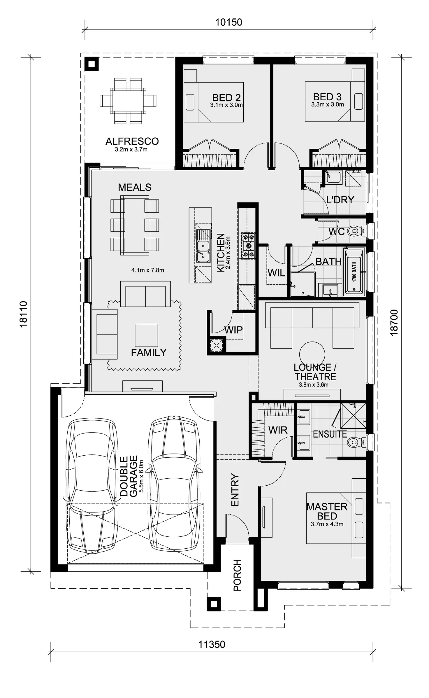 Floorplan of Homely house listing, Lot 1501 Nadir Drive (Enfield 210), Tarneit VIC 3029
