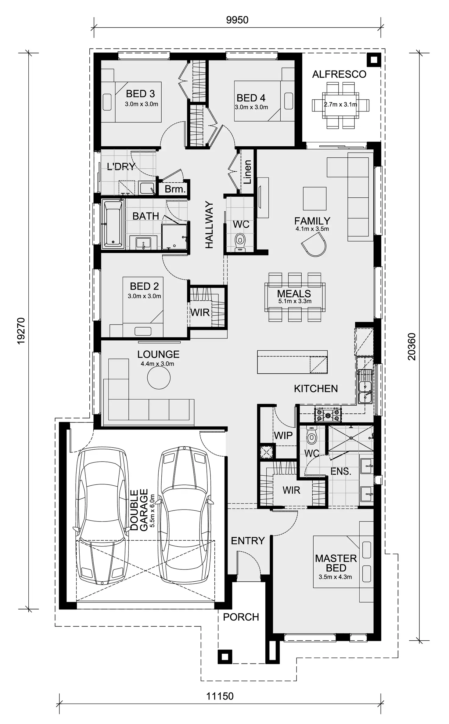 Floorplan of Homely house listing, Lot 1502 Nadir Drive (Leemore 221), Tarneit VIC 3029