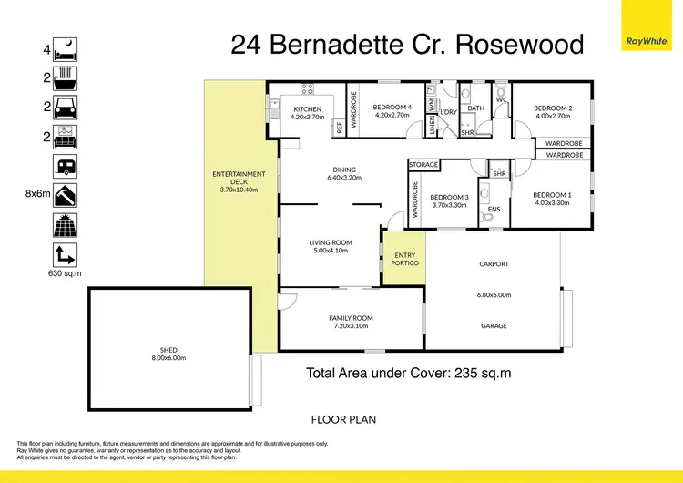 Floorplan of Homely house listing, 24 Bernadette Crescent, Rosewood QLD 4340