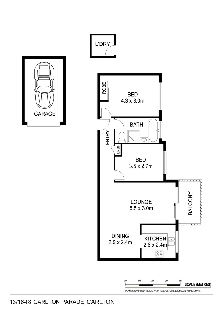 Floorplan of Homely unit listing, 13/16-18 Carlton Parade, Carlton NSW 2218