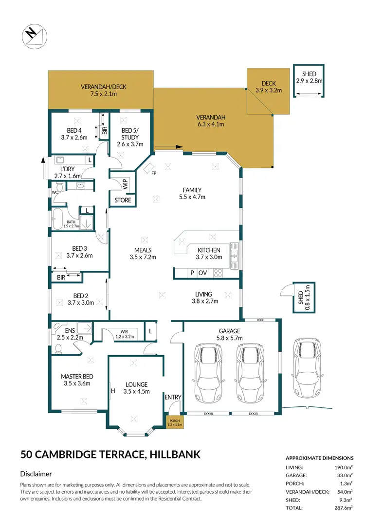 Floorplan of Homely house listing, 50 Cambridge Terrace, Hillbank SA 5112
