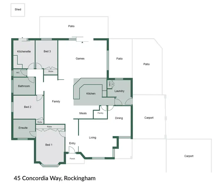 Floorplan of Homely house listing, 45 Concordia Way, Rockingham WA 6168