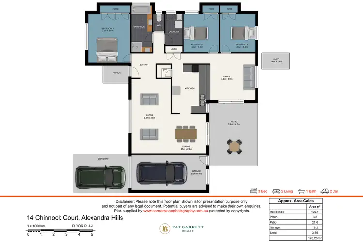 Floorplan of Homely house listing, 14 Chinnock Court, Alexandra Hills QLD 4161