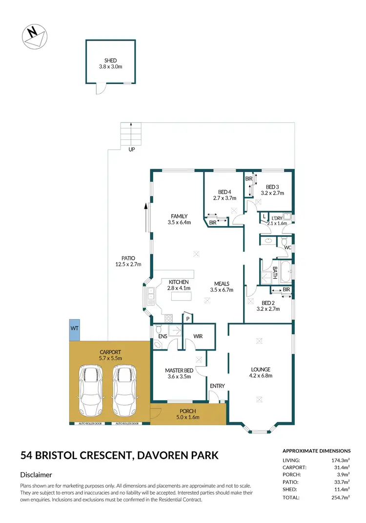 Floorplan of Homely house listing, 54 Bristol Crescent, Davoren Park SA 5113