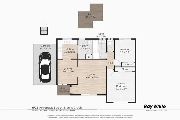 Floorplan of Homely townhouse listing, 9/26 Argonaut Street, Slacks Creek QLD 4127