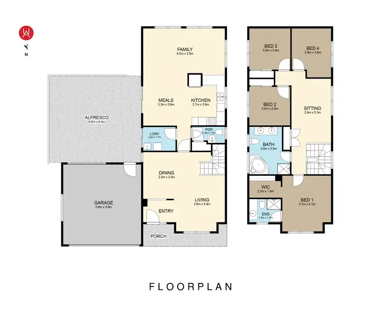 Floorplan of Homely house listing, 128 Carmichael Drive, West Hoxton NSW 2171