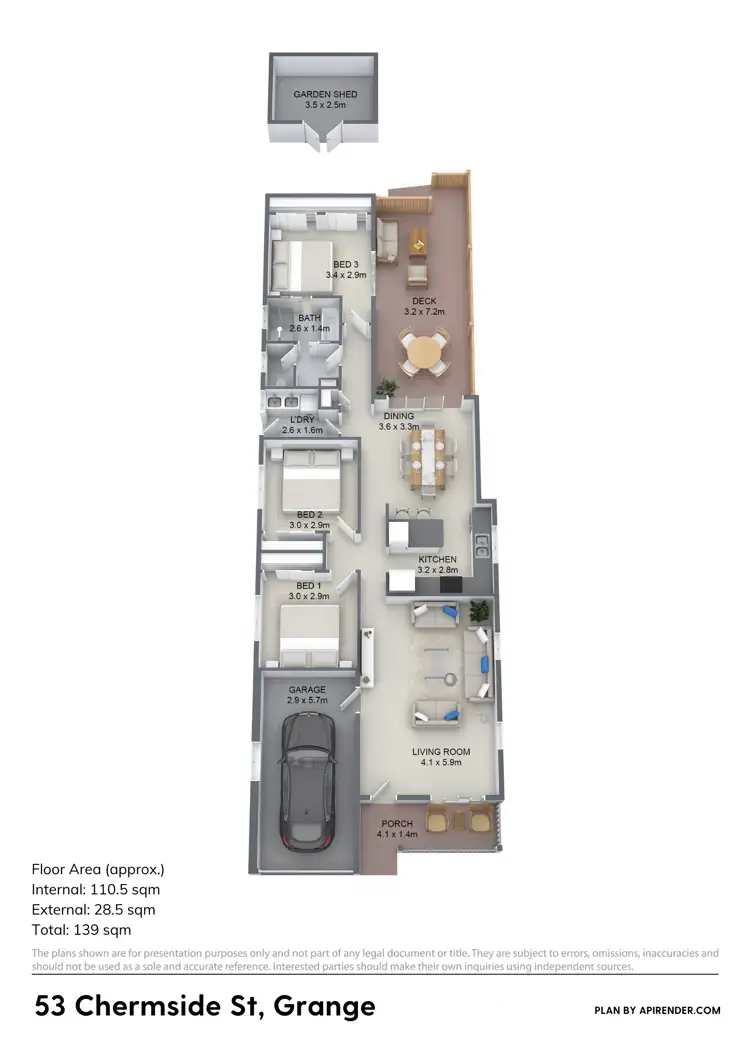Floorplan of Homely house listing, 53 Chermside Street, Grange QLD 4051
